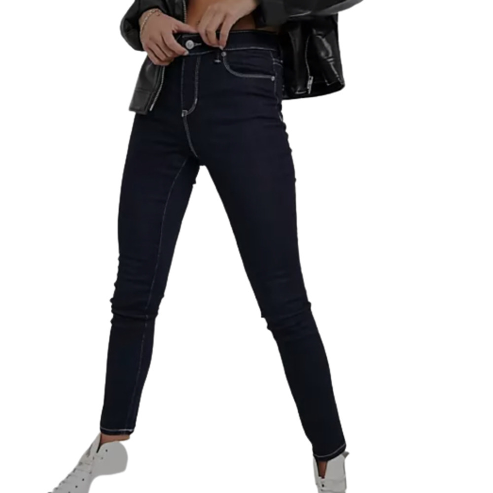 DKNY Contrast Stitch High Rise Skinny Jeans 29 / 8